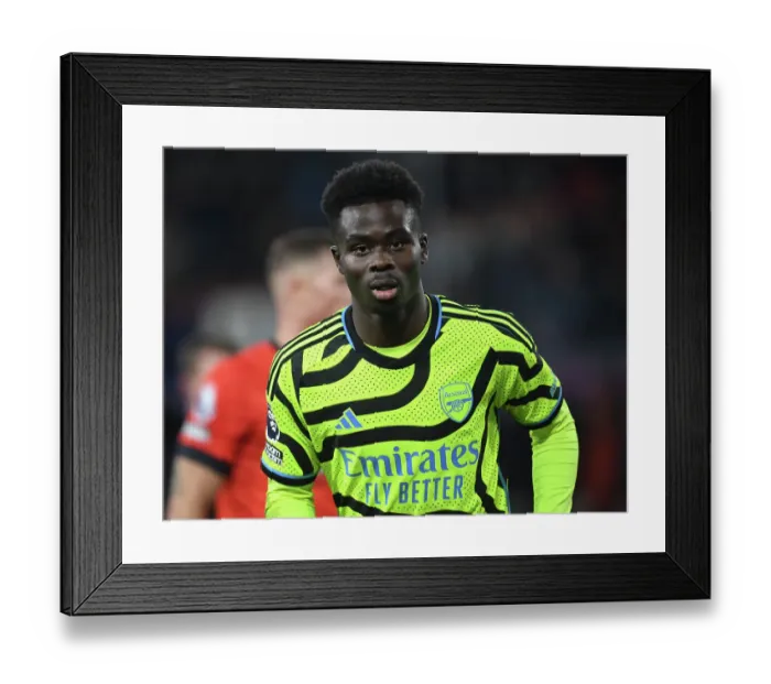Framed Print : Bukayo Saka's Standout Display: Arsenal's Victory over Luton Town in the Premier League 2023-24 Framed Print : Bukayo Saka's Standout Display: Arsenal's Victory over Luton Town in the Premier League 2023-24