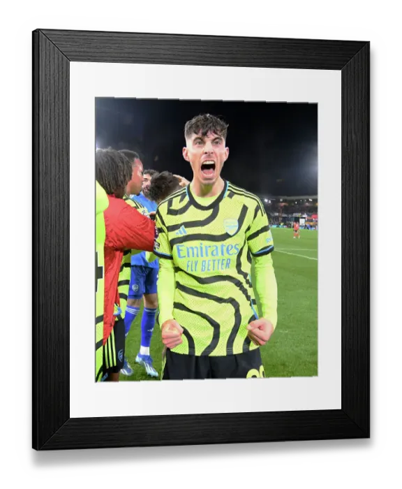 Framed Print : Arsenal's Kai Havertz Celebrates Goal Against Luton Town in 2023-24 Premier League Framed Print : Arsenal's Kai Havertz Celebrates Goal Against Luton Town in 2023-24 Premier League