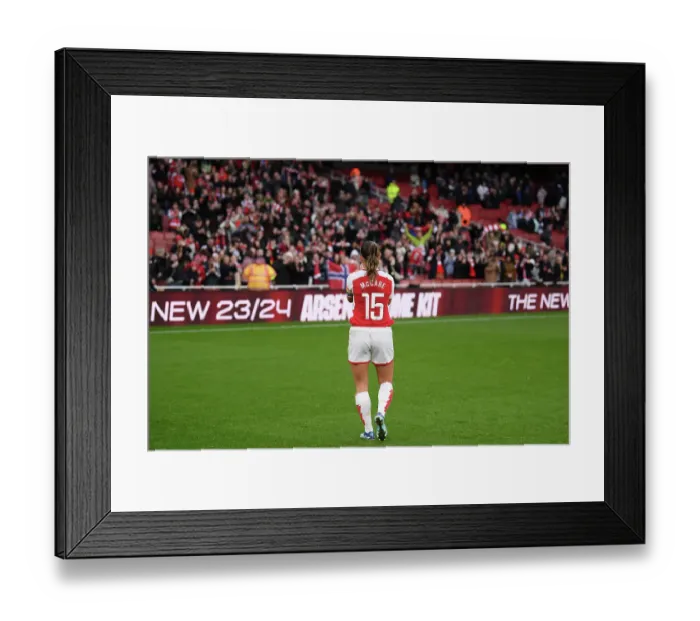 Framed Print : Arsenal Women's Glory: Katie McCabe Celebrates Victory Over Chelsea in the 2023-24 Barclays Women's Super League