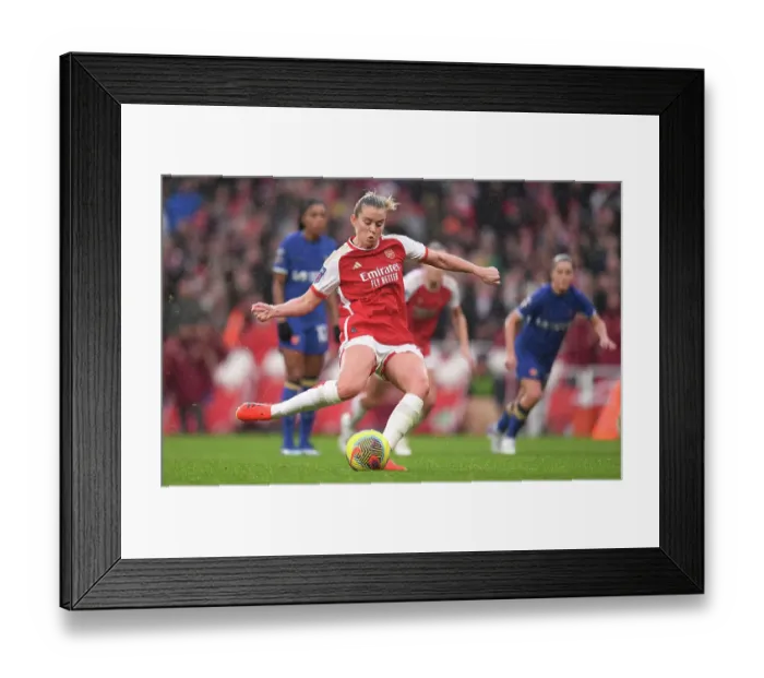 Framed Print : Arsenal Women's Dominance: Alessia Russo Scores Penalty in 4-1 Win Over Chelsea Framed Print : Arsenal Women's Dominance: Alessia Russo Scores Penalty in 4-1 Win Over Chelsea