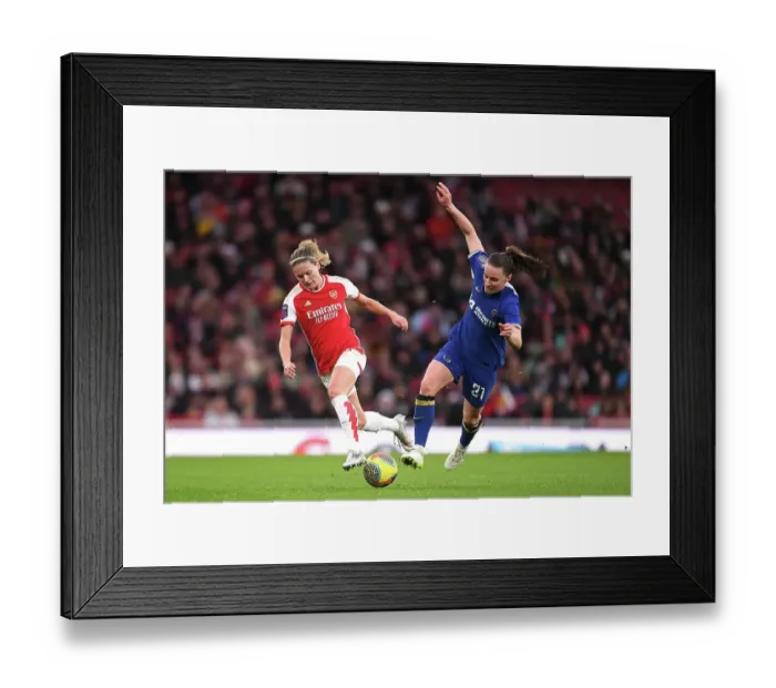 Framed Print : Arsenal vs. Chelsea: A Battle for Supremacy in the Barclays Women's Super League (2023-24) - Fight for Possession at Emirates Stadium Framed Print : Arsenal vs. Chelsea: A Battle for Supremacy in the Barclays Women's Super League (2023-24) - Fight for Possession at Emirates Stadium