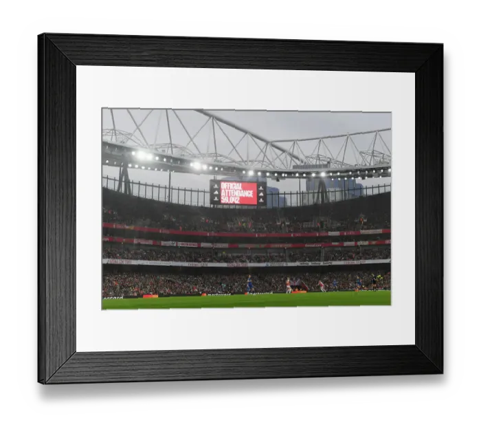 Framed Print : Record-Breaking Arsenal FC vs. Chelsea FC WSL Match at Emirates Stadium: Largest Women's Football Crowd in History (2023-24)