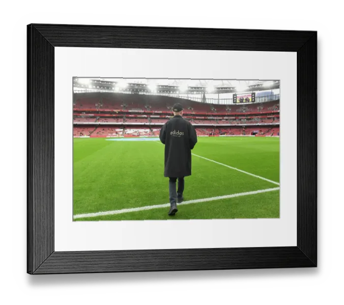 Framed Print : Arsenal Women vs Chelsea Women: Manager Jonas Eidevall Inspects Emirates Stadium Pitch Ahead of Barclays Super League Clash (2023-24)