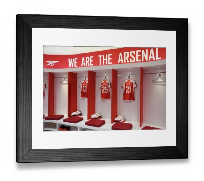 Framed Print : Arsenal Women vs Chelsea Women: Inside Arsenal's Dressing Room Before Barclays Super League Clash (2023-24)