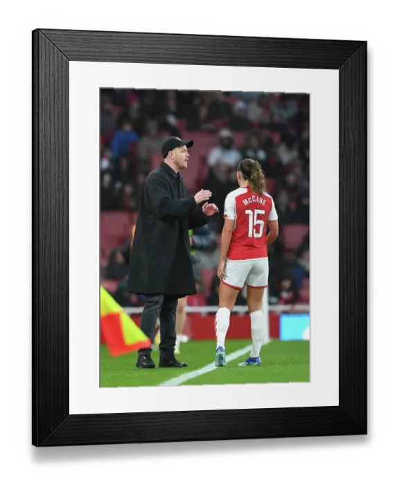 Framed Print : Arsenal Women vs Chelsea Women: Eidevall Coaches McCabe at Emiras Stadium (2023-24 Barclays WSL) Framed Print : Arsenal Women vs Chelsea Women: Eidevall Coaches McCabe at Emiras Stadium (2023-24 Barclays WSL)