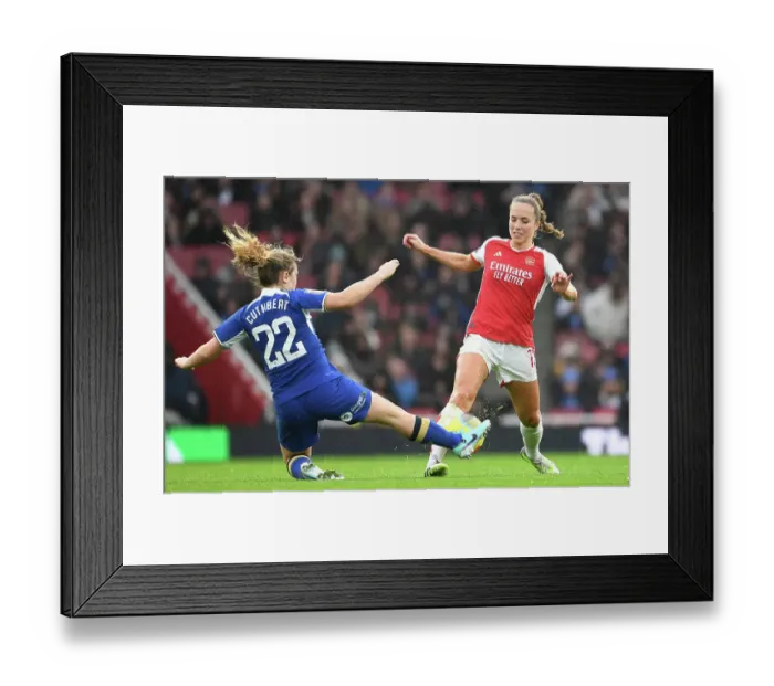 Framed Print : Battle for Possession: Arsenal vs. Chelsea - Women's Super League (2023-24)