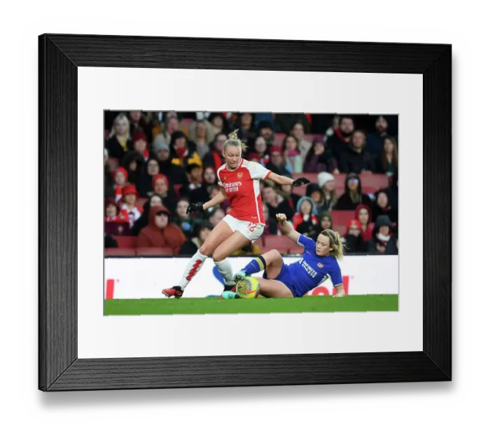Framed Print : Battle of the Blues: Arsenal vs. Chelsea - Barclays Women's Super League (2023-24)