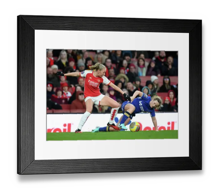 Framed Print : Arsenal vs. Chelsea: A Battle in the Barclays Women's Super League