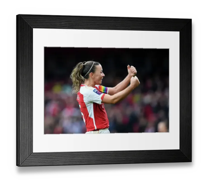 Framed Print : Arsenal Women's Triumph: Katie McCabe Celebrates Barclays WSL Victory over Chelsea