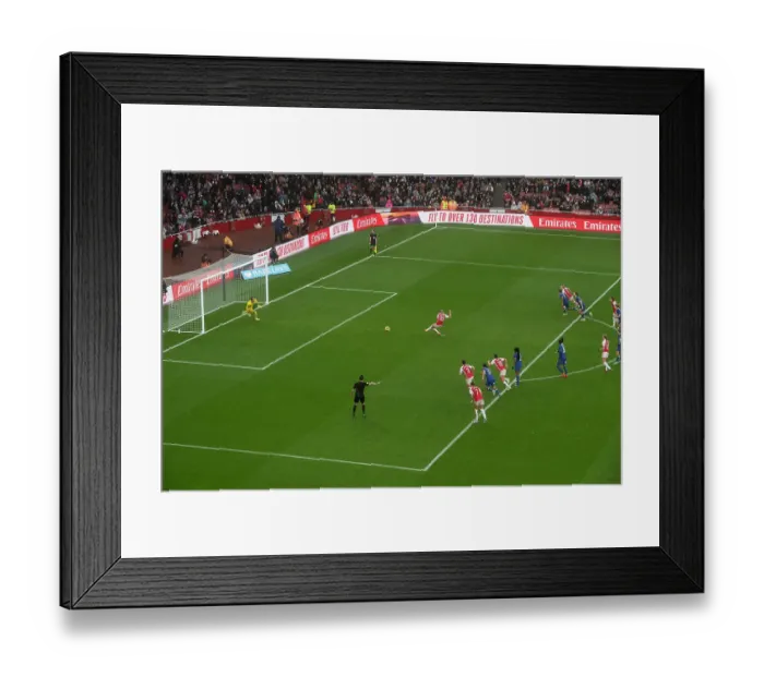Framed Print : Alessia Russo Scores Penalty: Arsenal Women Defeat Chelsea Women 4-3 at Emirates Stadium (December 2023)