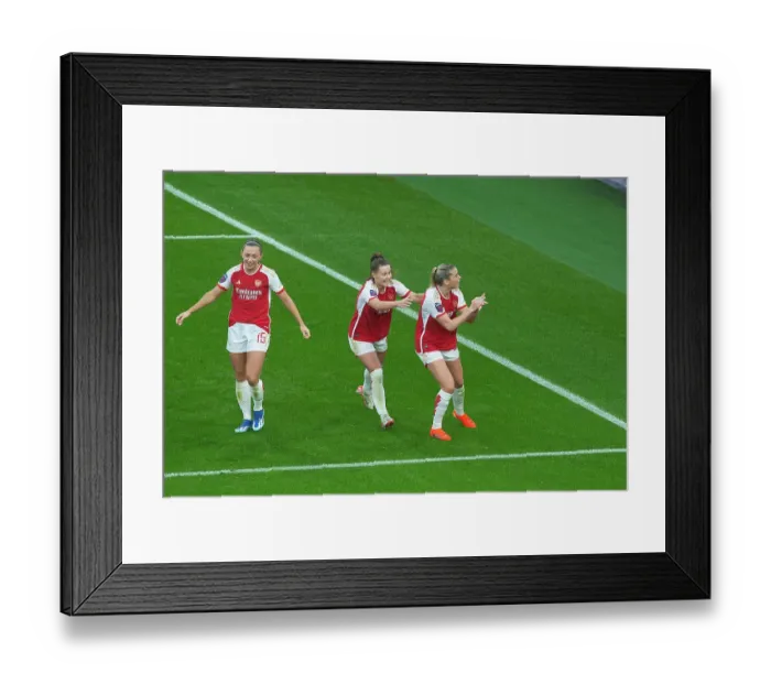 Framed Print : Arsenal Women's Super League: Alessia Russo Scores Dramatic Hat-trick in Thrilling Arsenal FC vs. Chelsea FC Match