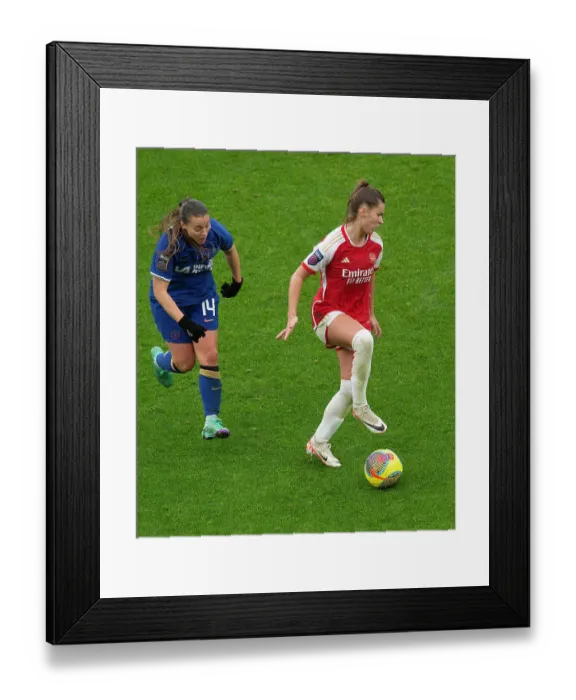 Framed Print : Showdown at Emirates: Pelova vs. Kirby - Arsenal Women vs. Chelsea Women in the Women's Super League Framed Print : Showdown at Emirates: Pelova vs. Kirby - Arsenal Women vs. Chelsea Women in the Women's Super League