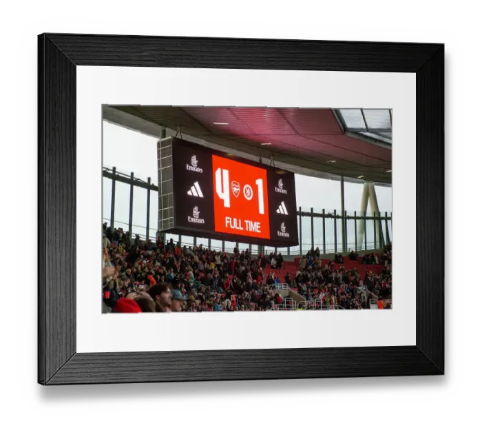 Framed Print : Arsenal FC Triumph Over Chelsea FC in Barclays Women's Super League Clash at Emirates Stadium