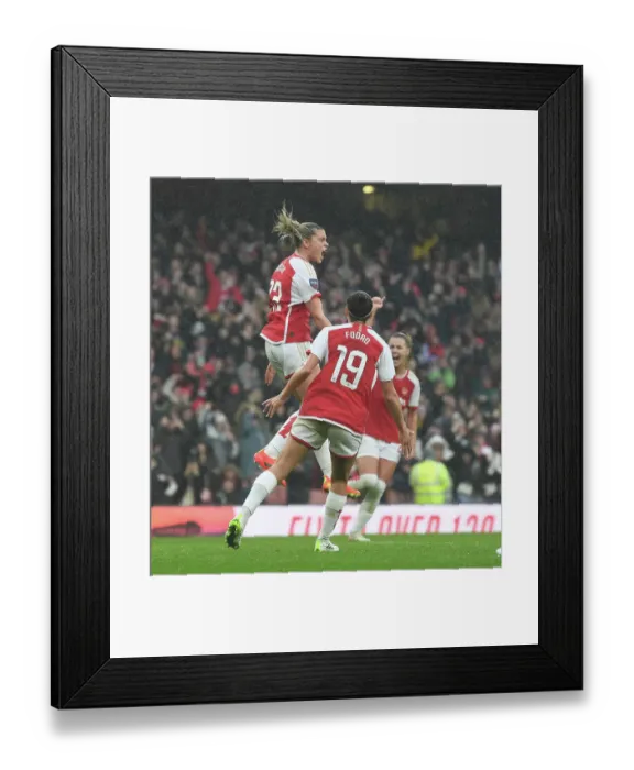 Framed Print : Alessia Russo's Brace Leads Arsenal Women to Super League Victory Over Chelsea