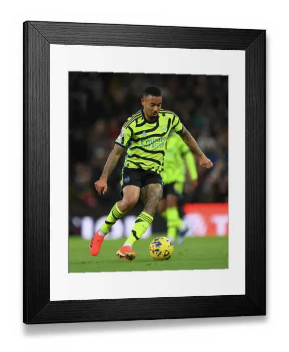 Framed Print : Gabriel Jesus: Arsenal's Radiant Forward Dazzles in Premier League Clash Against Aston Villa (2023-24)
