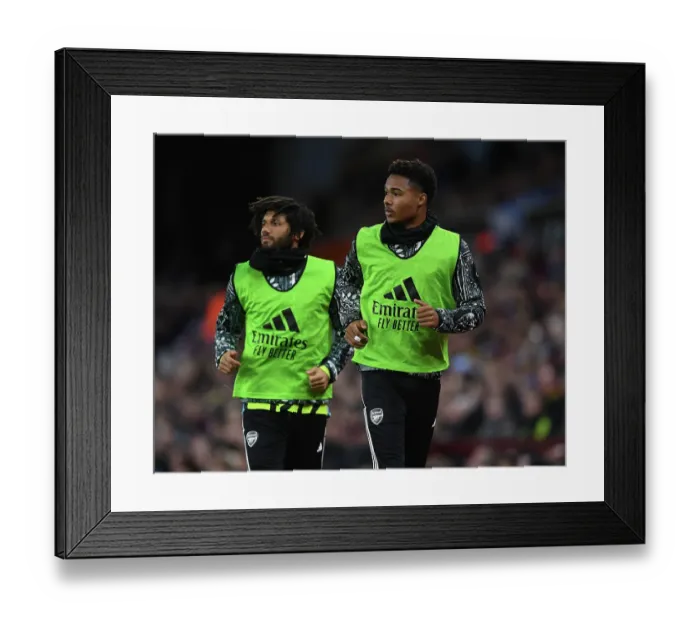 Framed Print : Arsenal's Reuell Walters Prepares for Aston Villa Clash in Premier League (2023-24)