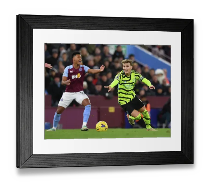 Framed Print : Martin Odegaard in Action: Aston Villa vs. Arsenal, Premier League 2023-24 Framed Print : Martin Odegaard in Action: Aston Villa vs. Arsenal, Premier League 2023-24