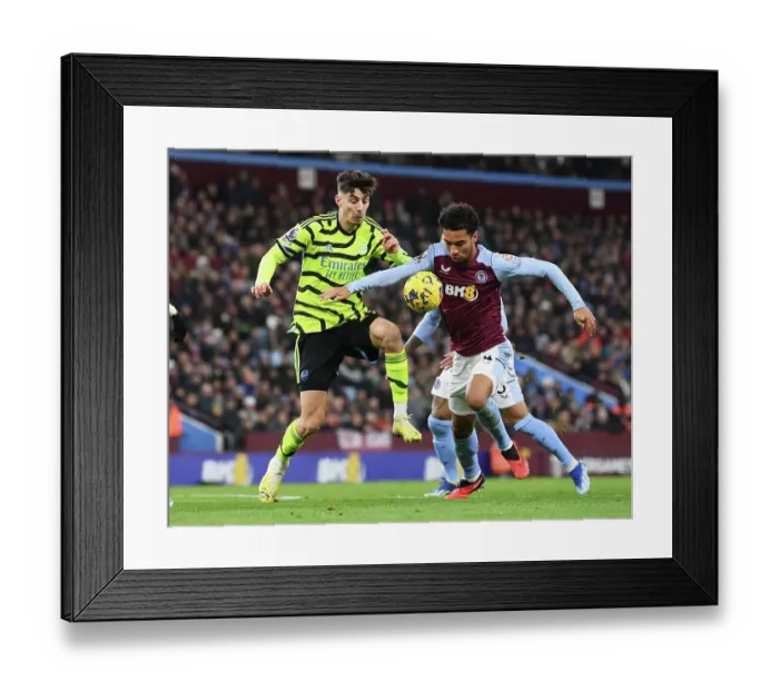 Framed Print : Havertz vs. Kamara: Intense Clash in Aston Villa vs. Arsenal Premier League Encounter (2023-24) Framed Print : Havertz vs. Kamara: Intense Clash in Aston Villa vs. Arsenal Premier League Encounter (2023-24)