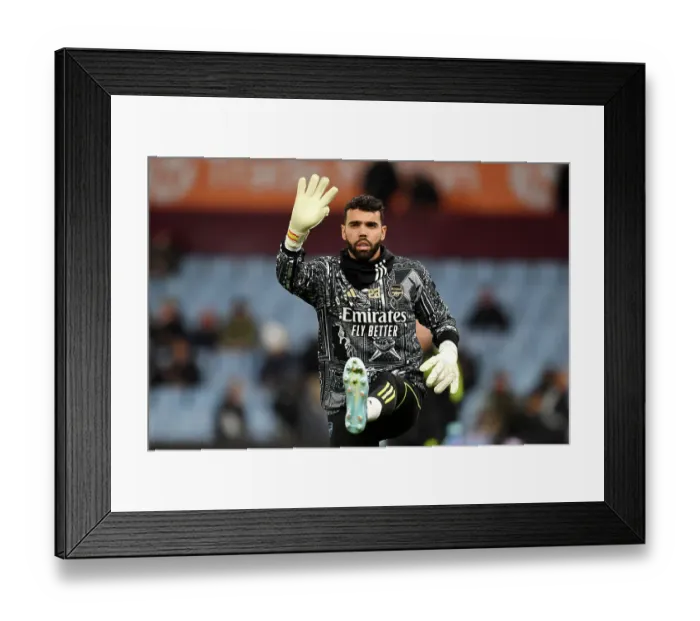 Framed Print : Arsenal's David Raya Prepares for Aston Villa Showdown in the 2023-24 Premier League