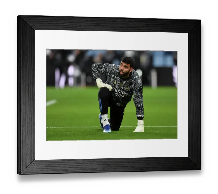 Framed Print : Arsenal's David Raya Gears Up for Aston Villa Showdown in Premier League (December 2023)