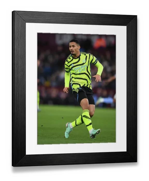 Framed Print : William Saliba in Action: Arsenal's Defensive Star Shines Against Aston Villa in the Premier League 2023-24 Framed Print : William Saliba in Action: Arsenal's Defensive Star Shines Against Aston Villa in the Premier League 2023-24