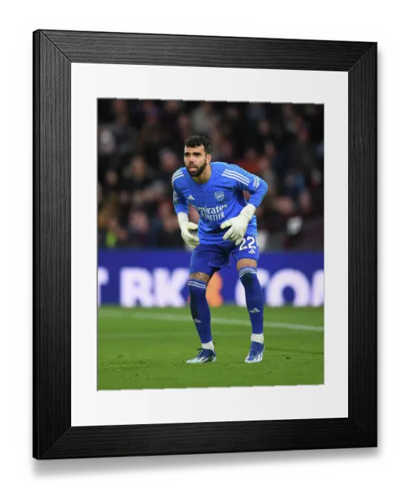 Framed Print : Arsenal's David Raya in Action: Aston Villa vs. Arsenal, Premier League 2023-24