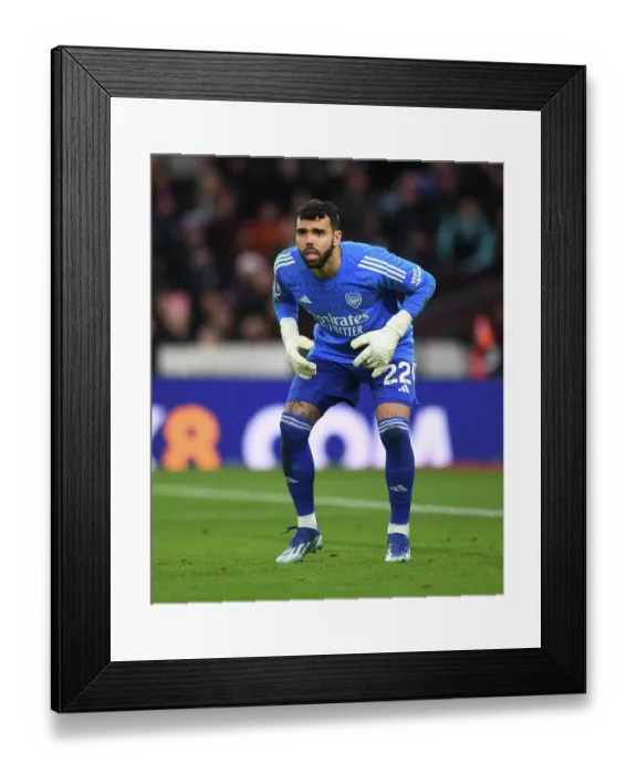 Framed Print : Arsenal's David Raya in Action at Aston Villa's Villa Park (Premier League 2023-24)