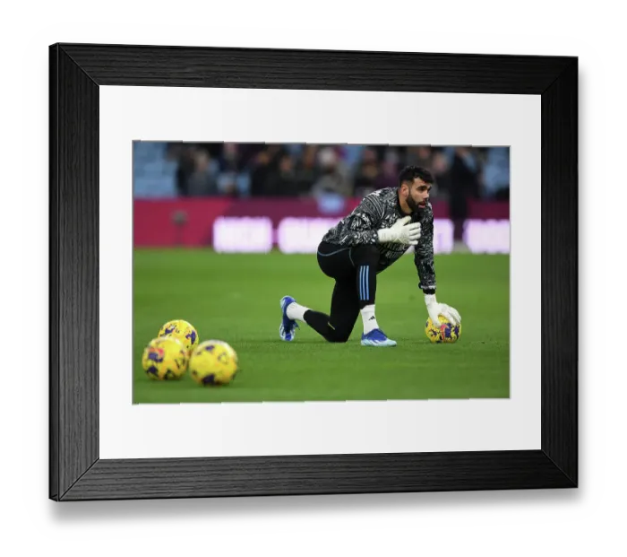 Framed Print : Arsenal's David Raya Prepares for Aston Villa Showdown in the Premier League (2023-24) Framed Print : Arsenal's David Raya Prepares for Aston Villa Showdown in the Premier League (2023-24)