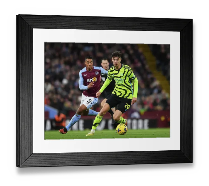 Framed Print : Intense Battle: Kai Havertz vs. Youri Tielemans at Aston Villa vs. Arsenal FC (Premier League 2023-24) Framed Print : Intense Battle: Kai Havertz vs. Youri Tielemans at Aston Villa vs. Arsenal FC (Premier League 2023-24)