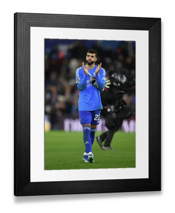 Framed Print : Arsenal's David Ochoa Applauding Fans After Aston Villa Victory (2023-24) Framed Print : Arsenal's David Ochoa Applauding Fans After Aston Villa Victory (2023-24)