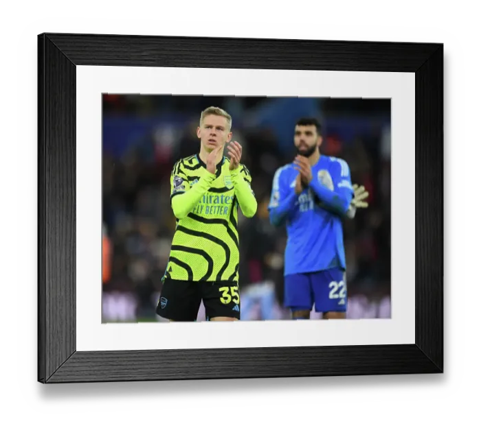 Framed Print : Arsenal's Defeat at Aston Villa: Zinchenko's Bittersweet Applause (2023-24) Framed Print : Arsenal's Defeat at Aston Villa: Zinchenko's Bittersweet Applause (2023-24)