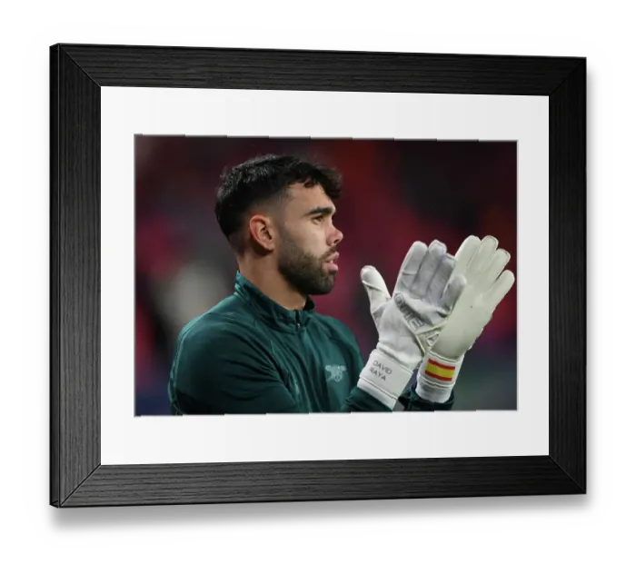 Framed Print : Arsenal FC's David Raya Warming Up Ahead of PSV Eindhoven Clash in Champions League Group Stage (PSV v Arsenal 2023-24) Framed Print : Arsenal FC's David Raya Warming Up Ahead of PSV Eindhoven Clash in Champions League Group Stage (PSV v Arsenal 2023-24)