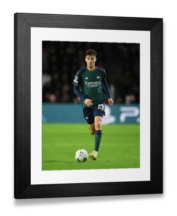 Framed Print : Havertz's Brilliance: Arsenal Overpower PSV Eindhoven in Champions League Group B