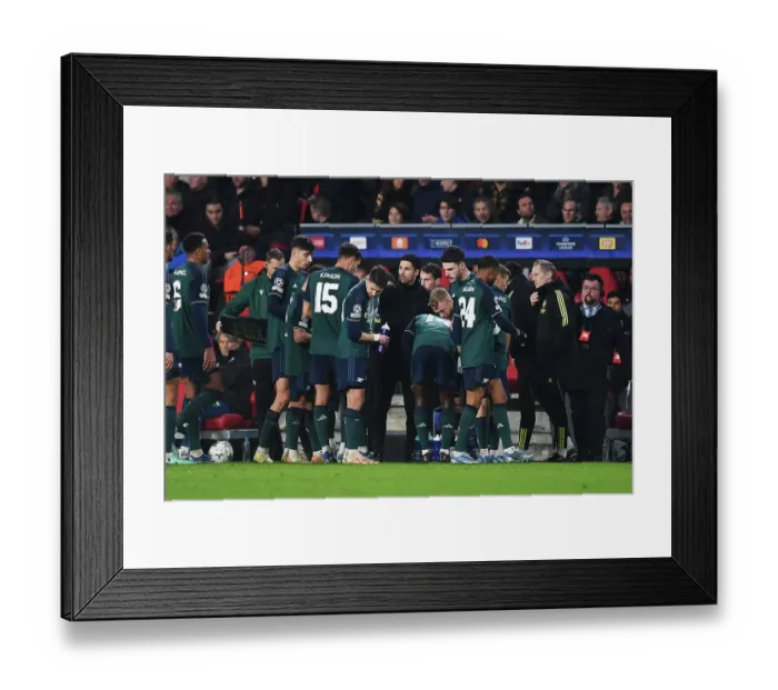 Framed Print : Arsenal's Mikel Arteta Gives Instructions vs PSV Eindhoven in UEFA Champions League Group Stage (2023-24) Framed Print : Arsenal's Mikel Arteta Gives Instructions vs PSV Eindhoven in UEFA Champions League Group Stage (2023-24)