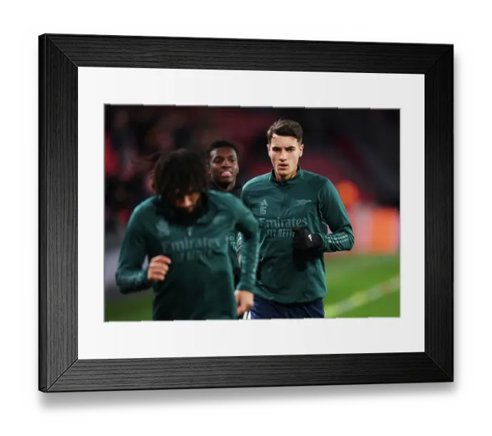 Framed Print : Arsenal's Jakub Kiwior Gears Up for PSV Eindhoven Clash in Champions League Group Stage Framed Print : Arsenal's Jakub Kiwior Gears Up for PSV Eindhoven Clash in Champions League Group Stage