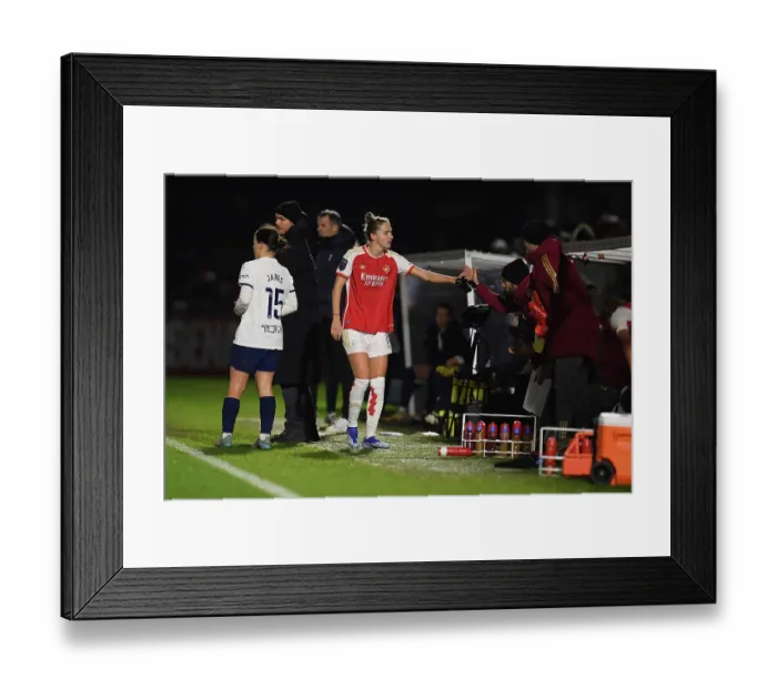 Framed Print : Arsenal Women's Star Vivianne Miedema Substituted Off in FA WSL Cup Clash Against Tottenham Hotspur