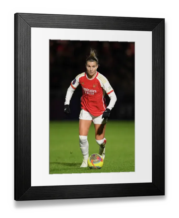 Framed Print : Arsenal Women vs. Tottenham Hotspur Women: FA WSL Cup Clash - Steph Catley's Thrilling Run (2023-24): Arsenal's Steph Catley Dazzles in FA WSL Cup Match Against Tottenham Hotspur