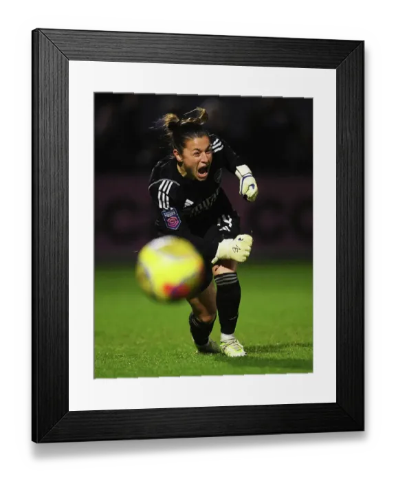Framed Print : Arsenal Women's Penalty Drama: Sabrina D'Angelo's Heroics Secure Conti Cup Victory Over Tottenham Hotspur