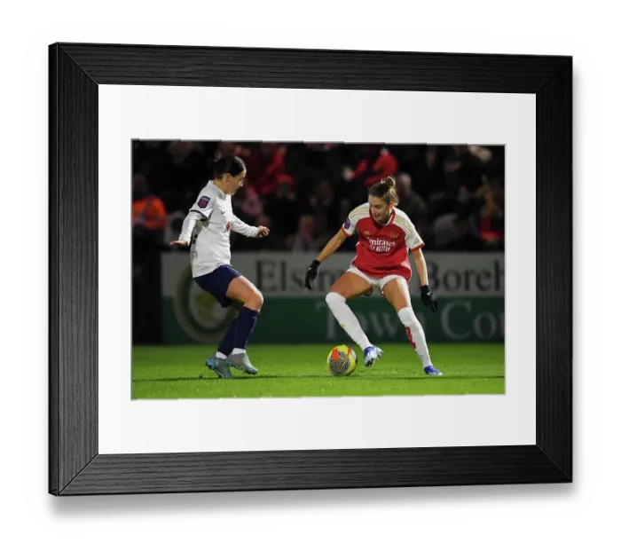 Framed Print : Arsenal vs. Tottenham Women's Clash: Vivianne Miedema Faces Off Against Angharad James in FA WSL Cup Framed Print : Arsenal vs. Tottenham Women's Clash: Vivianne Miedema Faces Off Against Angharad James in FA WSL Cup