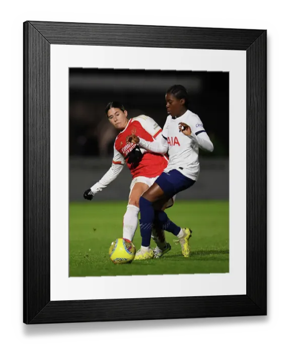 Framed Print : Arsenal vs. Tottenham Women's FA Cup: Thrilling Clash See's Kyra Cooney-Cross Tackled by Jessica Naz Framed Print : Arsenal vs. Tottenham Women's FA Cup: Thrilling Clash See's Kyra Cooney-Cross Tackled by Jessica Naz