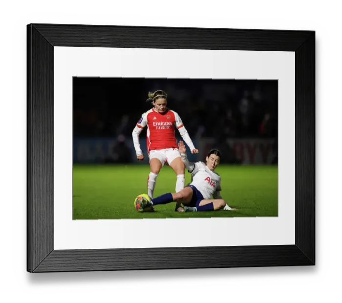 Framed Print : Battle of the Goalkeepers: Lacasse vs. James - Arsenal Women vs. Tottenham Hotspur FA Cup Clash at Meadow Park