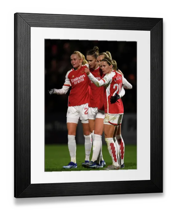 Framed Print : Stina Blackstenius Scores First Goal: Arsenal Women Defeat Tottenham Hotspur Women in FA WSL Cup Clash