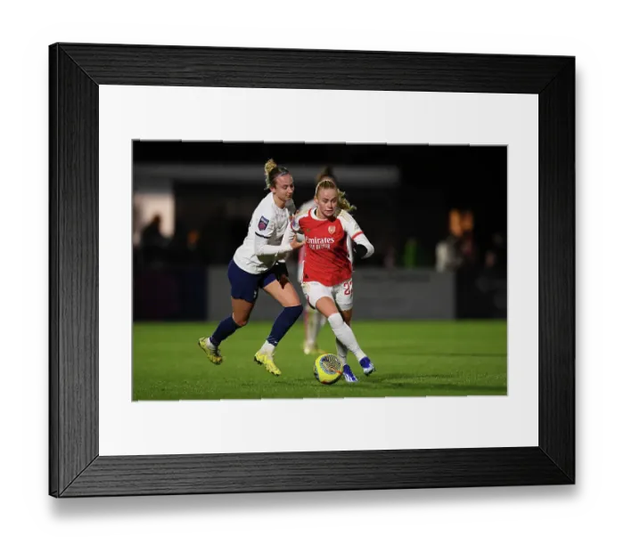 Framed Print : Arsenal Women vs. Tottenham Hotspur Women Clash in FA WSL Cup: Kuhl vs. Thomas Battle