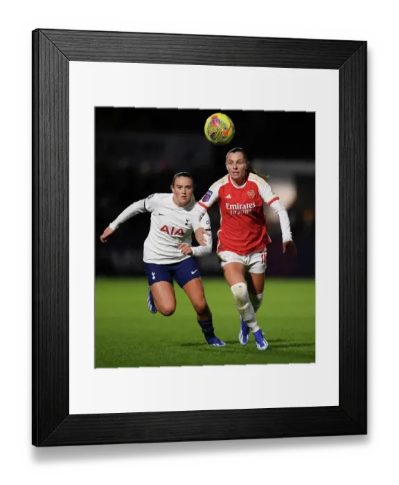 Framed Print : Arsenal vs. Tottenham Women's Clash in FA Continental Tyres League Cup Framed Print : Arsenal vs. Tottenham Women's Clash in FA Continental Tyres League Cup