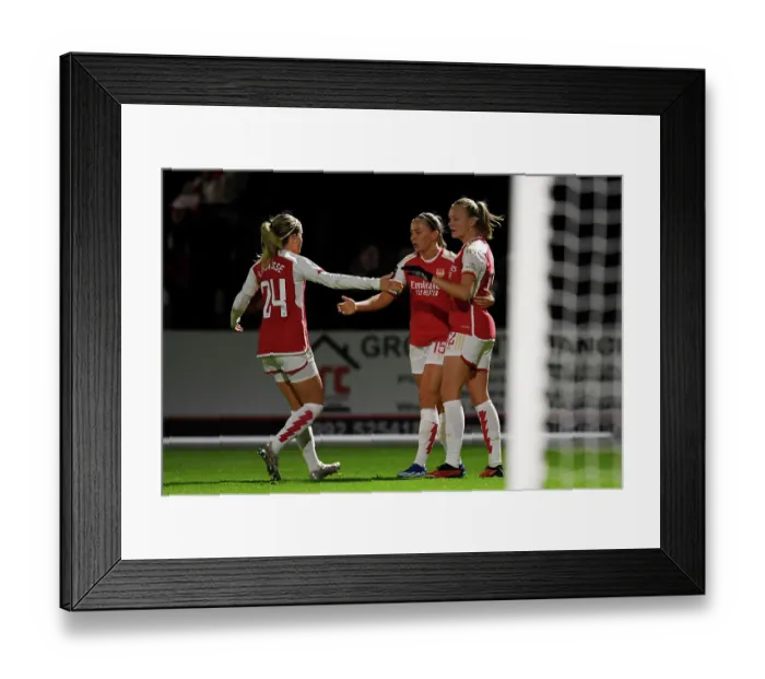 Framed Print : Arsenal Women Celebrate Second Goal Against Tottenham Hotspur in FA WSL Cup Match Framed Print : Arsenal Women Celebrate Second Goal Against Tottenham Hotspur in FA WSL Cup Match