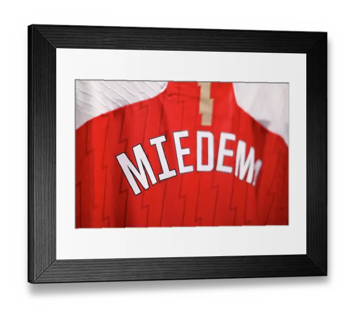 Framed Print : Arsenal Women's Viviane Miedema: A Closer Look at Her Match-Ready Kit Before Arsenal vs. Tottenham Hotspur (FA Women's Continental Tyres League Cup, 2023-24)