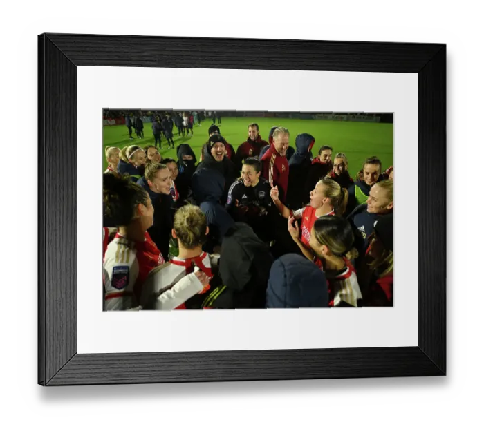 Framed Print : Arsenal Women Celebrate Conti Cup Victory Over Tottenham Hotspur