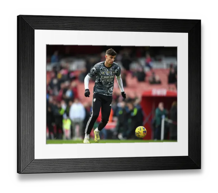 Framed Print : Arsenal's Kai Havertz Gears Up: Arsenal vs Brighton & Hove Albion, Premier League 2023-24