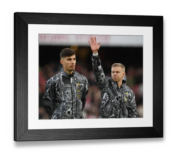 Framed Print : Arsenal FC: Pre-Match Conversation between Kai Havertz and Oleksandr Zinchenko (2023-24) Framed Print : Arsenal FC: Pre-Match Conversation between Kai Havertz and Oleksandr Zinchenko (2023-24)