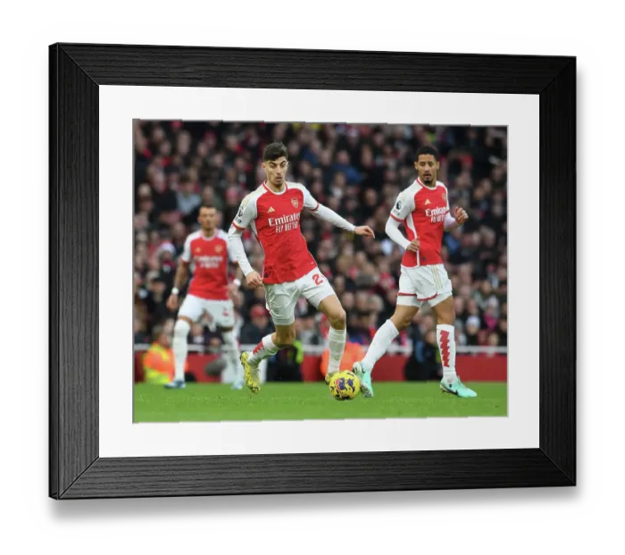 Framed Print : Havertz's Brilliant Performance: Arsenal Edge Past Brighton & Hove Albion in Premier League Showdown (2023-24)